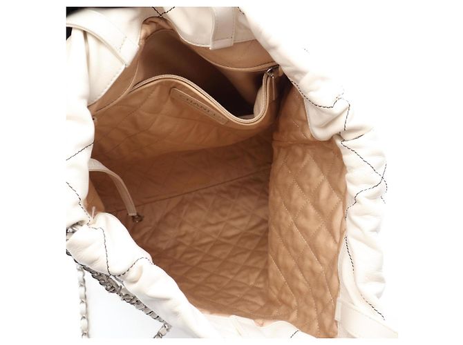 Zaino/Borsa Chanel 22 Large Bianco - vista 3