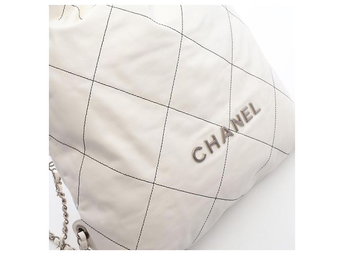 Zaino/Borsa Chanel 22 Large Bianco - vista 9