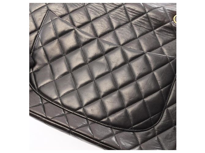 Chanel 30 Large Matelassé Single Flap Handbag Black - view 10