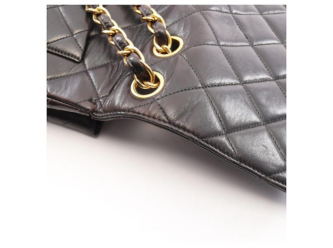 Chanel 30 Large Matelassé Single Flap Handbag Black - view 9
