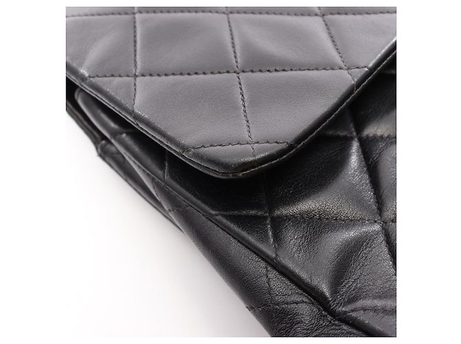 Borsa a tracolla Chanel Large Matelassé 34 Single Flap Nero - vista 10