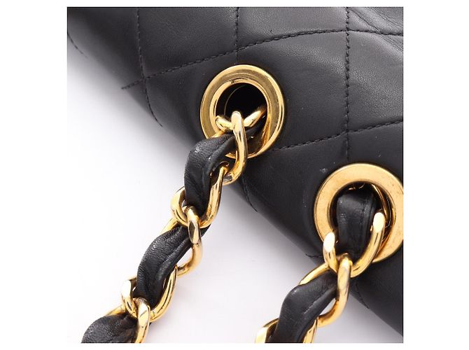 Borsa a tracolla Chanel Large Matelassé 34 Single Flap Nero - vista 13