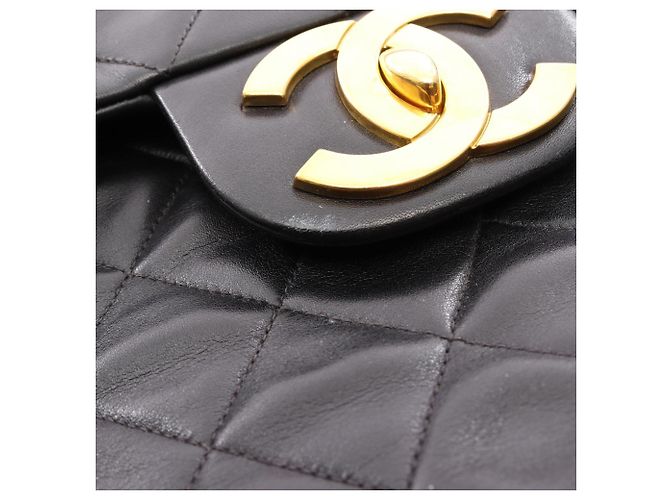 Borsa a tracolla Chanel Large Matelassé 34 Single Flap Nero - vista 9