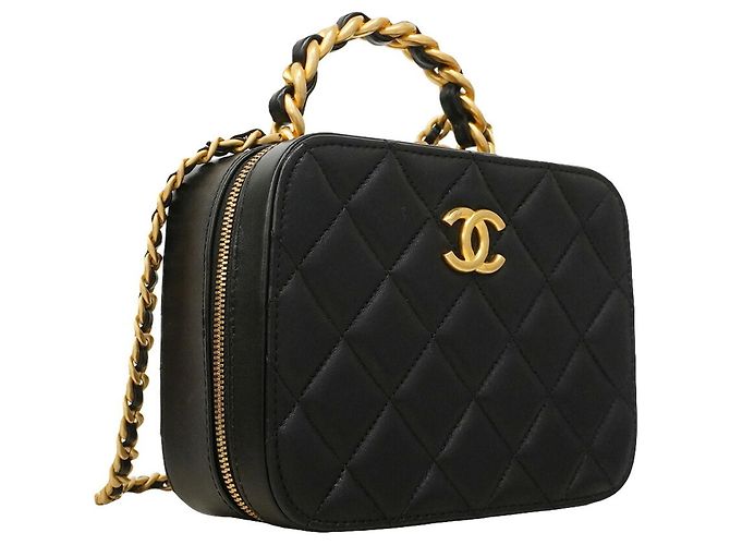 Borsa a tracolla con catena Chanel Matelassé Nero - vista 2