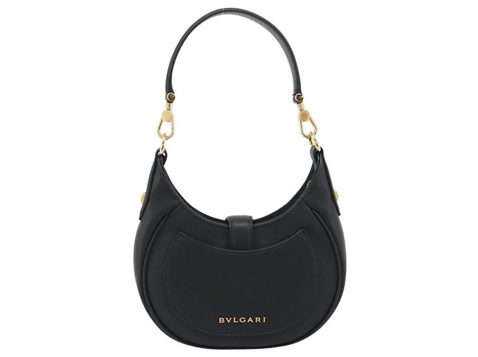 Bulgari Bvlgari Serpenti Ellipse Leather Mini Nero - vista 2