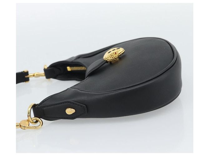 Bulgari Bvlgari Serpenti Ellipse Leather Mini Nero - vista 3