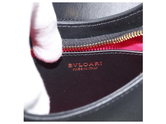 Bulgari Bvlgari Serpenti Ellipse Leather Mini Nero - vista 6