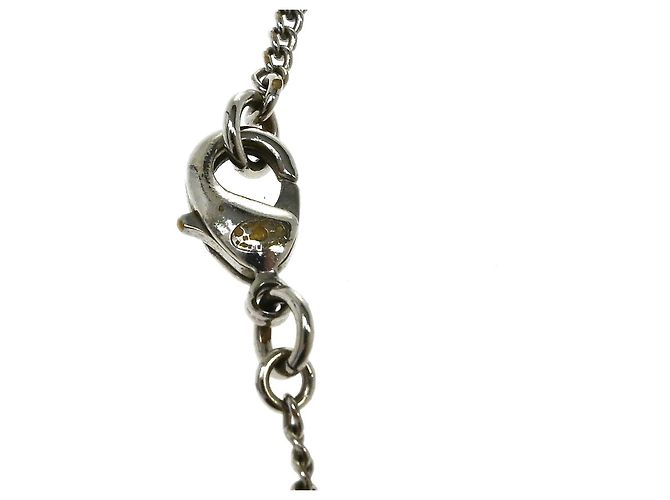 Pendente Chanel Vintage CC in metallo con cristalli Large Argento - vista 4