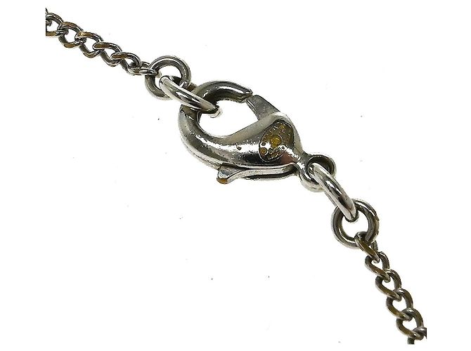 Pendente Chanel Vintage CC in metallo con cristalli Large Argento - vista 5