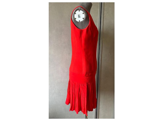 Christian Dior rotes Sommerkleid - Ansicht 3