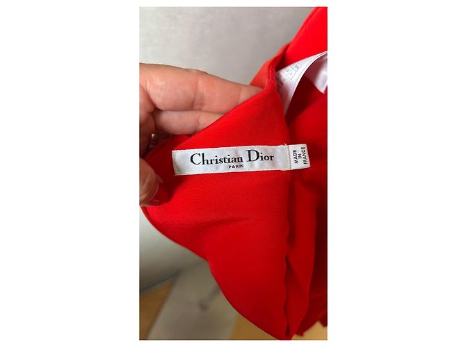 Christian Dior rotes Sommerkleid - Ansicht 6
