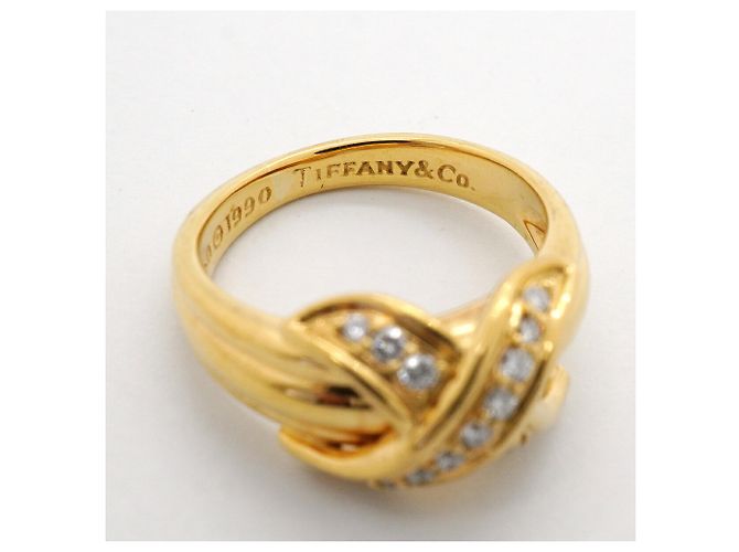 Tiffany & Co. Ehering aus 18K Gelbgold mit Diamanten - Ansicht 4