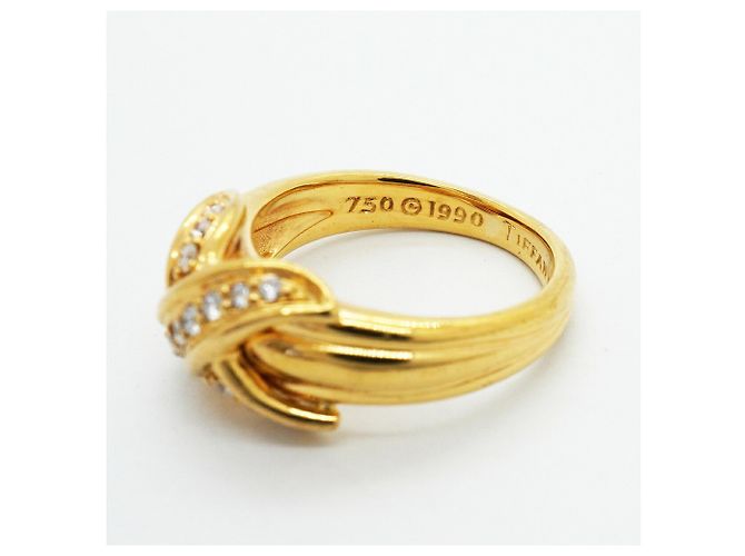Tiffany & Co. Ehering aus 18K Gelbgold mit Diamanten - Ansicht 5