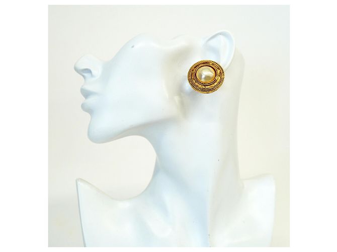 Orecchini a cerchio placcati oro Chanel D'oro - vista 6