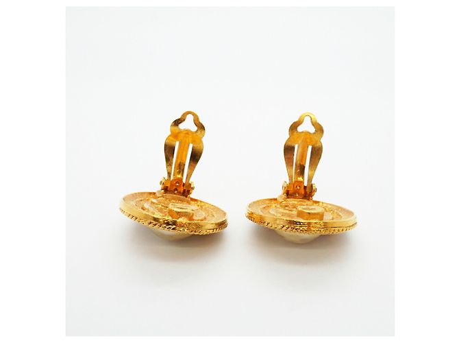 Orecchini a cerchio placcati oro Chanel D'oro - vista 7