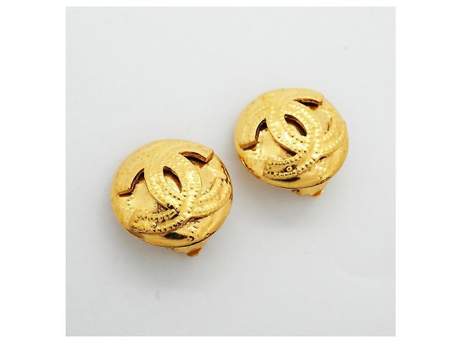 Pendientes de clip Chanel chapados en oro Dorado - vista 2