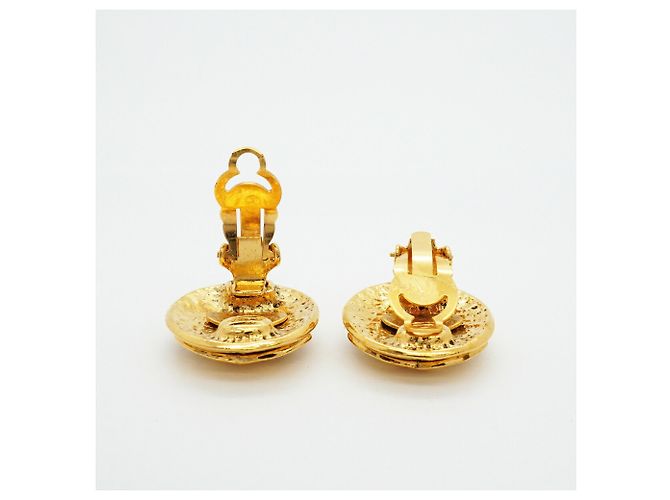 Pendientes de clip Chanel chapados en oro Dorado - vista 3