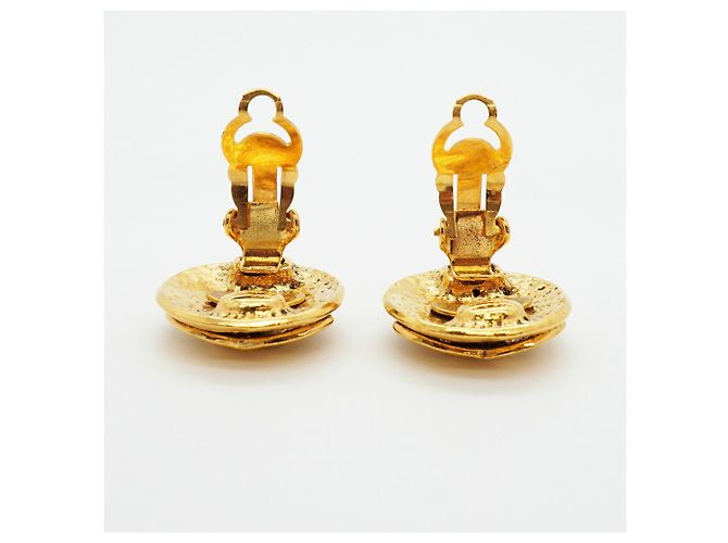 Pendientes de clip Chanel chapados en oro Dorado - vista 5