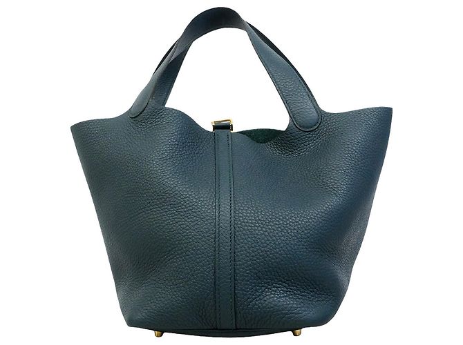 Hermès Borsa Hermes Picotin Lock MM Verde - vista 7