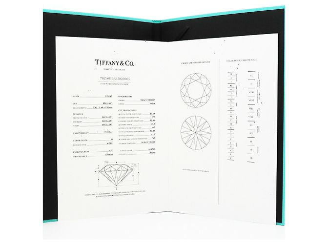 Tiffany & Co. Solitärring aus Platin 950 - Ansicht 9