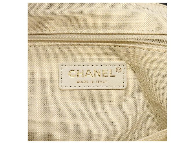 Chanel Deauville Canvas Chain Tote Bag Schwarz - Ansicht 5