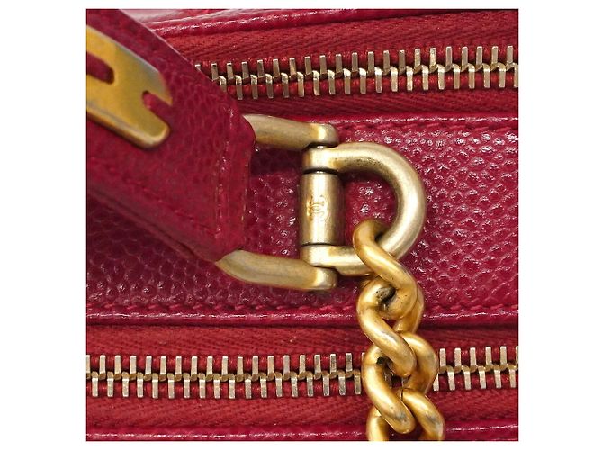 Borsa a tracolla con catena Chanel Matelassé Rosso - vista 10