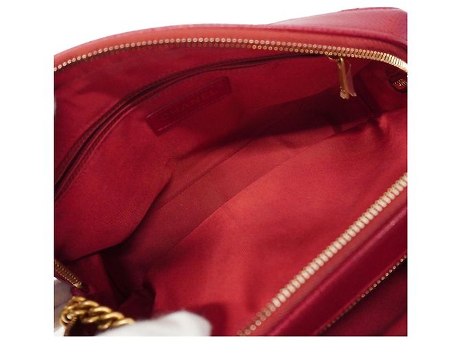 Borsa a tracolla con catena Chanel Matelassé Rosso - vista 4