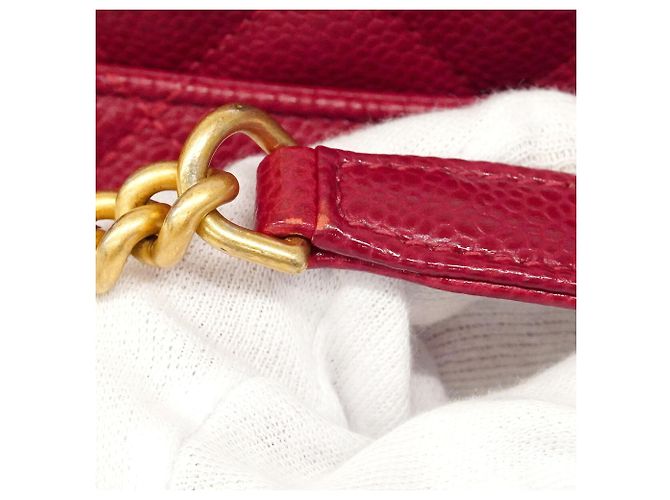 Borsa a tracolla con catena Chanel Matelassé Rosso - vista 7