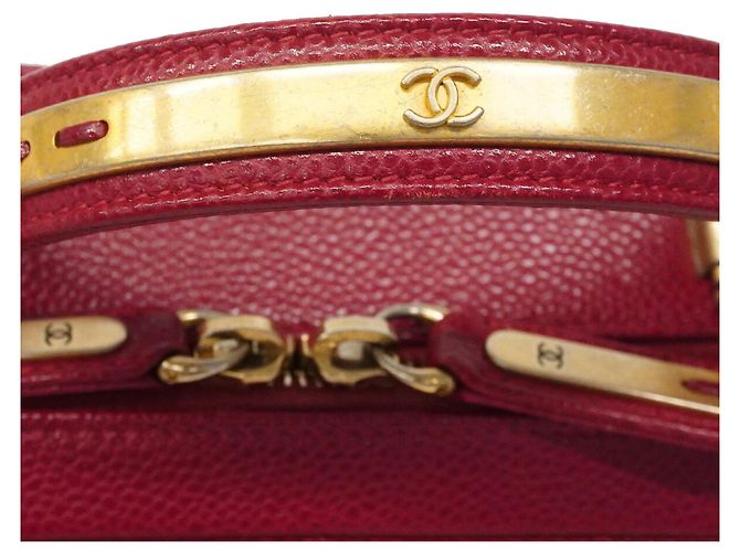 Borsa a tracolla con catena Chanel Matelassé Rosso - vista 8