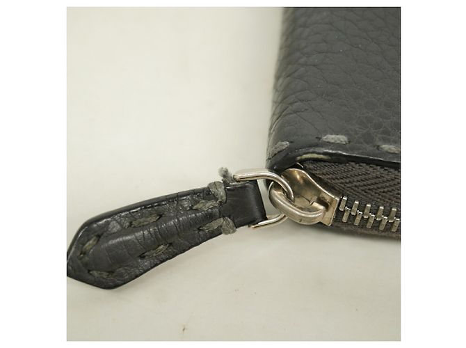 Fendi Leder-Langbrieftasche Schwarz - Ansicht 8