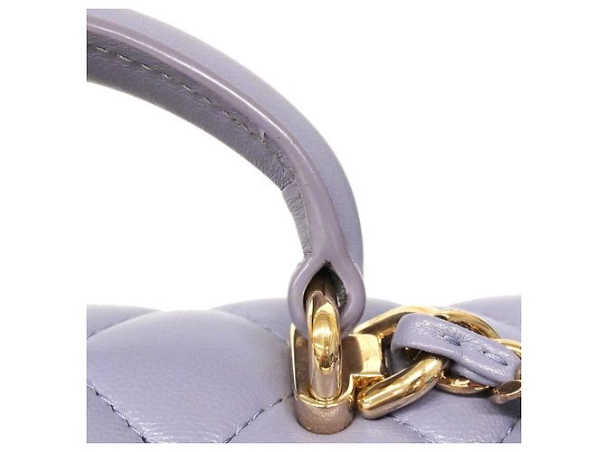 Borsa a tracolla con catena Chanel Matelassé Porpora - vista 12