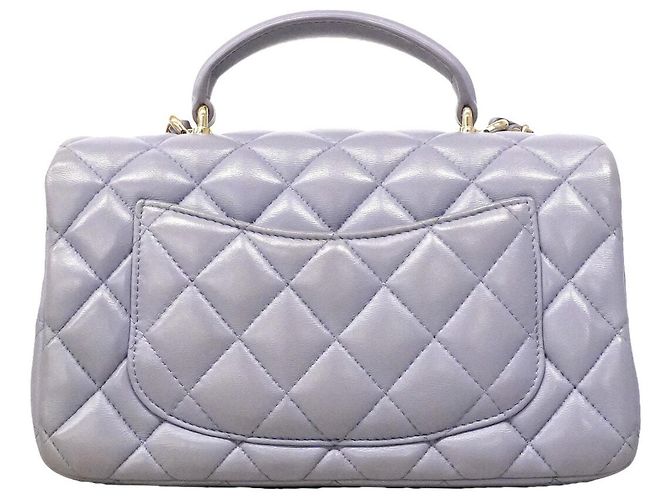 Borsa a tracolla con catena Chanel Matelassé Porpora - vista 13