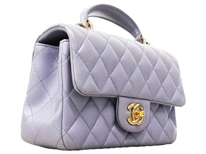 Borsa a tracolla con catena Chanel Matelassé Porpora - vista 2