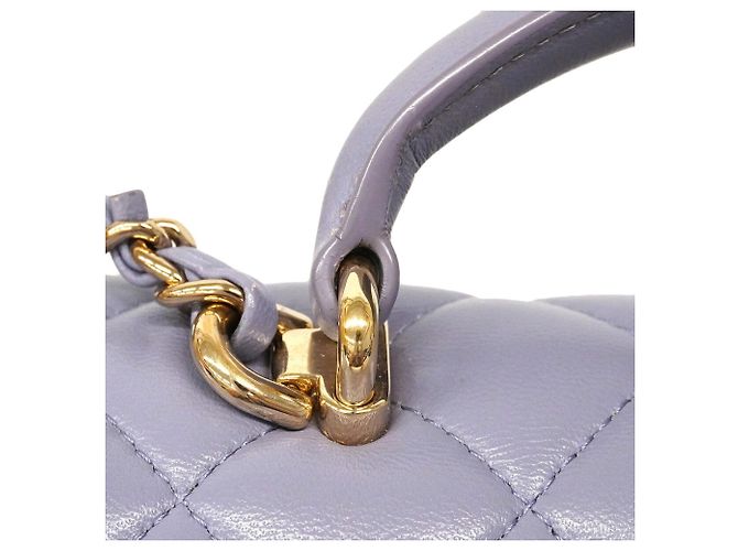 Borsa a tracolla con catena Chanel Matelassé Porpora - vista 7