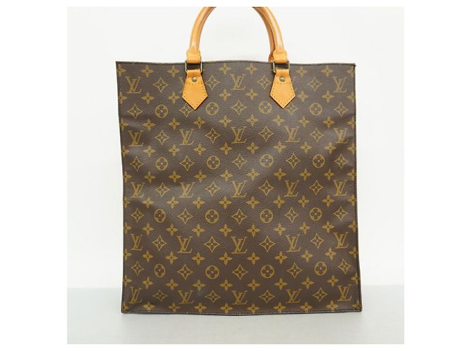 Borsa Tote Louis Vuitton Monogram Sac Plat Marrone - vista 11