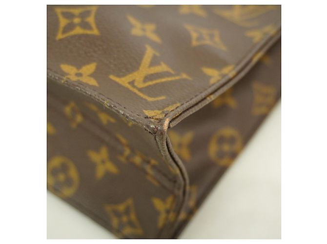 Borsa Tote Louis Vuitton Monogram Sac Plat Marrone - vista 6