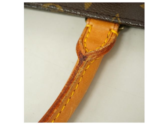 Borsa Tote Louis Vuitton Monogram Sac Plat Marrone - vista 8