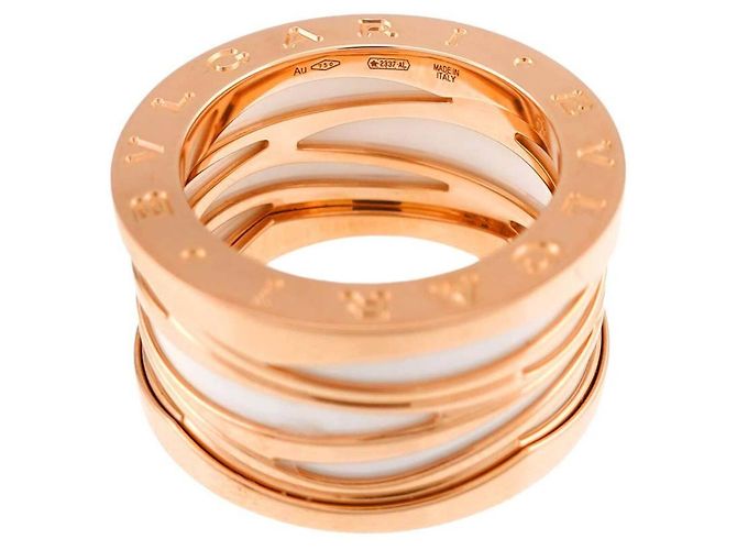 Bulgari Anello Bvlgari B-zero1 Legend Bianco D'oro - vista 3