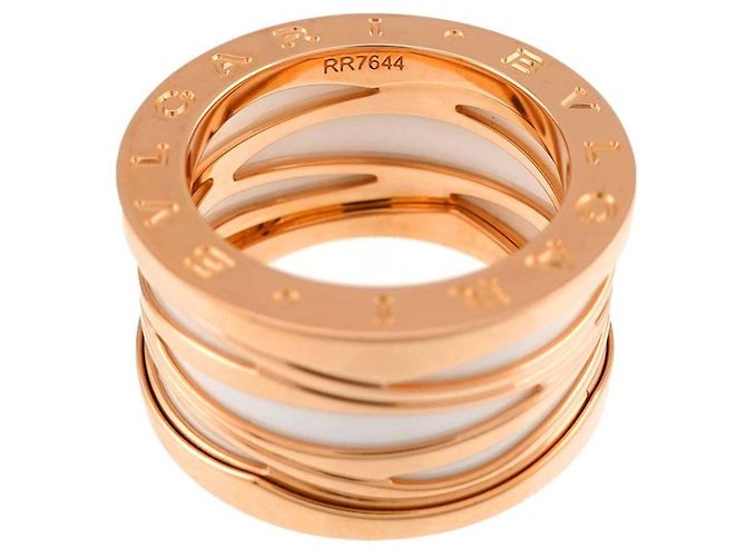 Bulgari Anello Bvlgari B-zero1 Legend Bianco D'oro - vista 5