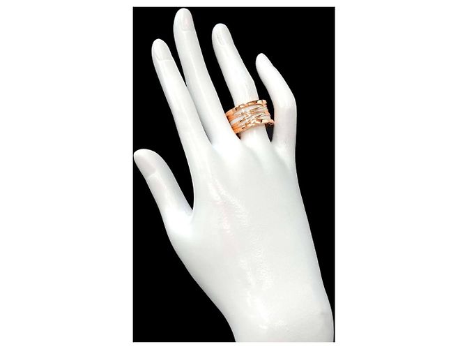 Bulgari Anello Bvlgari B-zero1 Legend Bianco D'oro - vista 8