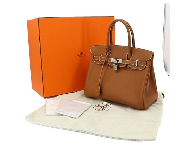 Hermès Borsa Hermes Birkin 30 Epsom Gold D'oro - vista 2