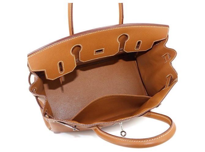Hermès Borsa Hermes Birkin 30 Epsom Gold D'oro - vista 7