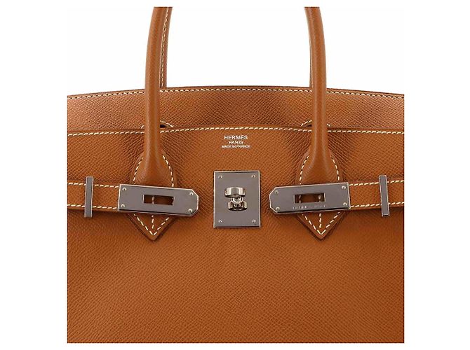 Hermès Borsa Hermes Birkin 30 Epsom Gold D'oro - vista 8