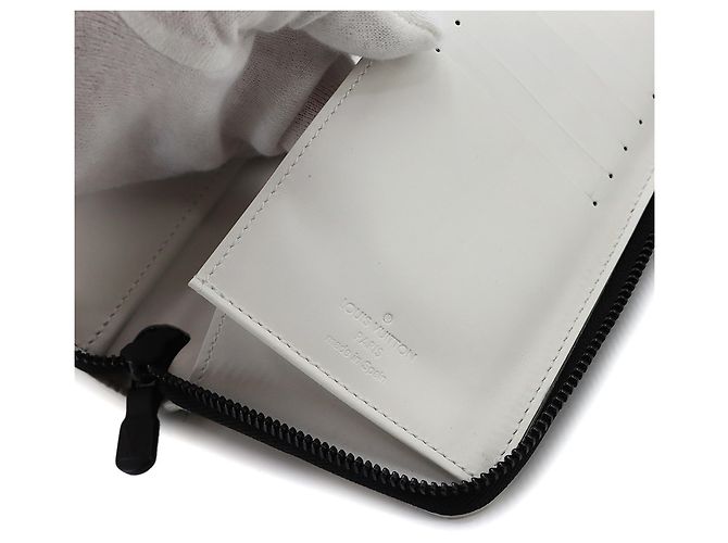 Cartera Zippy Louis Vuitton Monogram Shadow Negro Blanco Azul marino Monograma - vista 10