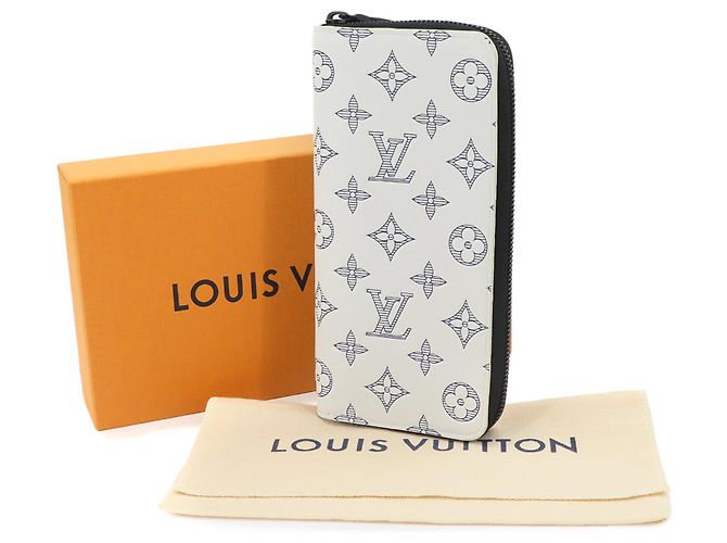 Cartera Zippy Louis Vuitton Monogram Shadow Negro Blanco Azul marino Monograma - vista 2