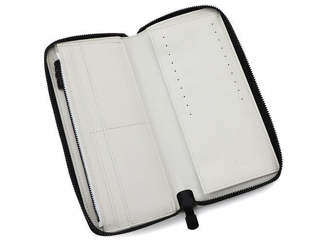 Cartera Zippy Louis Vuitton Monogram Shadow Negro Blanco Azul marino Monograma - vista 6