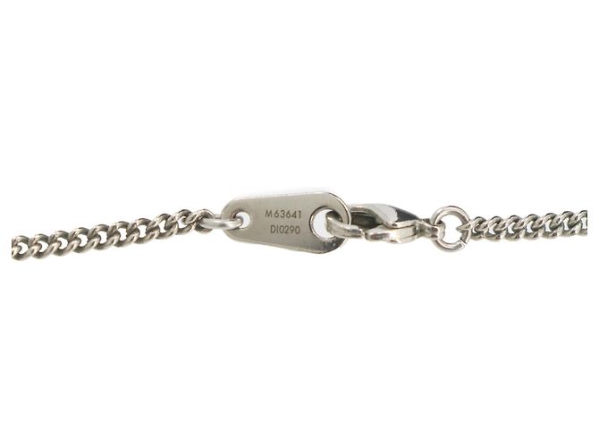 Louis Vuitton Monogram Eclipse Collier Charms Necklace Argento Monogramma - vista 3