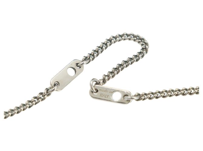 Louis Vuitton Monogram Eclipse Collier Charms Necklace Argento Monogramma - vista 4