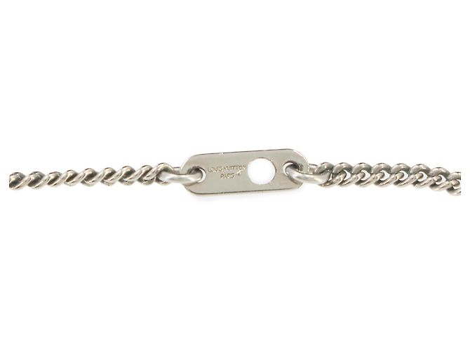 Louis Vuitton Monogram Eclipse Collier Charms Necklace Argento Monogramma - vista 5
