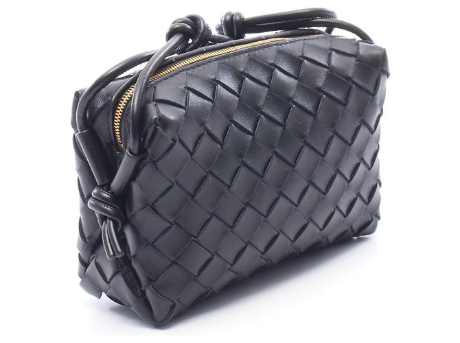 Bottega Veneta Mini Loop Camera Bag Intrecciato Nero - vista 2